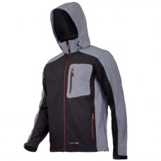 Куртка рабочая демисезонная Lahti Pro "Soft Shell" черная с серым