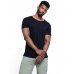 Футболка мужская JHK URBAN SLUB MAN 100% хлопок черный/белый