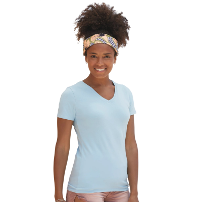 Футболка женская Fruit of the Loomt V-Neck Ladies 100% хлопок