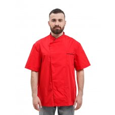 Китель поварской мужской MonoColor на кнопках, красный