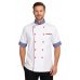 Китель повара мужской ChefVector двубортный, белый с вышиванкой