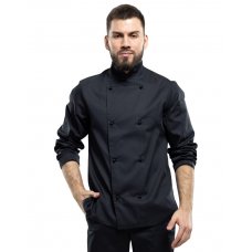 Китель поварской мужской Classic двубортный, черный Китель поварской мужской Classic двубортный, черный