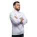 Костюм повара мужской CulinaryPro китель на молнии и брюки, черно-белый
