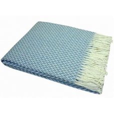 Плед хлопковый детский 130x180, голубой