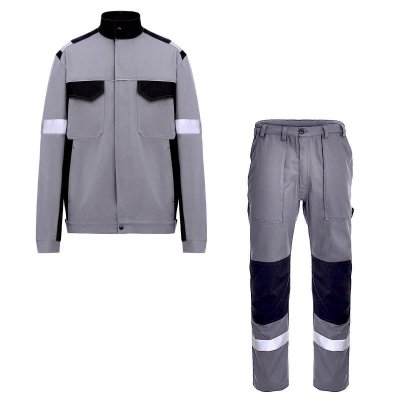 Костюм рабочий хлопковый KONKORD-JB Grey куртка и брюки, серо-черный