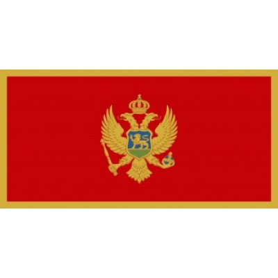 Флаг Черногории, красное полотно