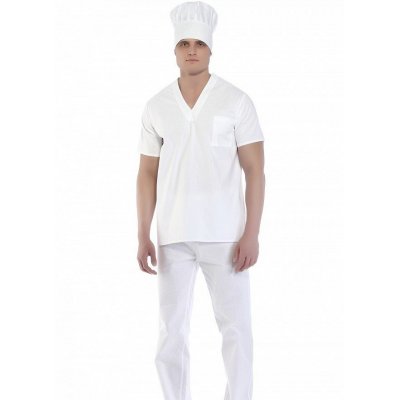 Костюм пекаря WhiteSupreme с брюками, белая бязь 100% хлопок