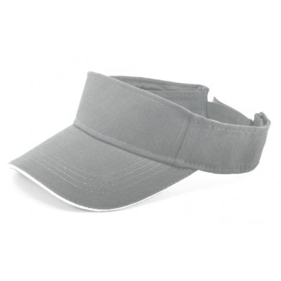 Козырек для головы двухцветный Cofee Visor, серый с белым