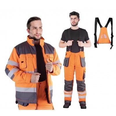 Костюм сигнальный зимний FORMEN LH-FMNWX-JB PSB, оранжевый с серым