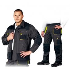 Костюм рабочий мужской FORMEN LH-FMN-JT SBY, цвет темно-серый с черным/желтый Костюм рабочий мужской FORMEN LH-FMN-JT SBY, цвет темно-серый с черным/желтый
