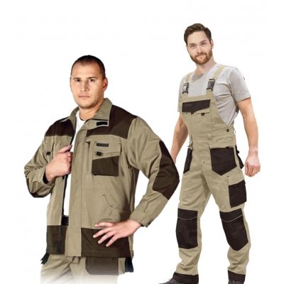 Костюм рабочий Lebber&Hollman FORMEN LH-FMN-JB BE3, цвет бежевый с коричневым