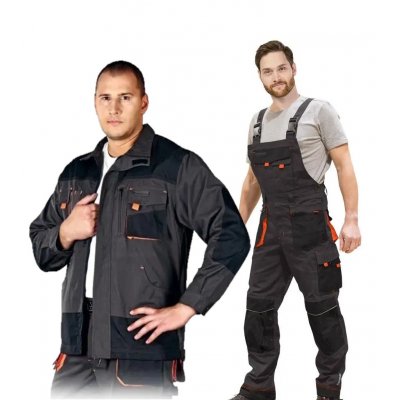 Костюм рабочий Lebber&Hollman FORMEN LH-FMN-JB SBP, цвет темно-серый с черным/оранжевым