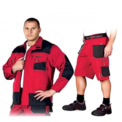 Костюм рабочий FORMEN LH-FMN-JTS CBS с шортами, цвет красный с черным