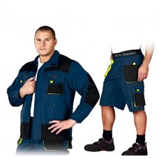 Костюм рабочий FORMEN LH-FMN-JTS GBY с шортами, цвет темно-синий с черным/желтым