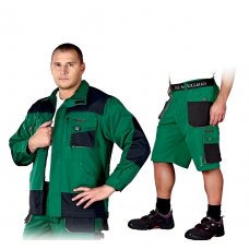 Костюм рабочий FORMEN LH-FMN-JTS ZBS с шортами, цвет зеленый с черным/серым Костюм рабочий FORMEN LH-FMN-JTS ZBS с шортами, цвет зеленый с черным/серым