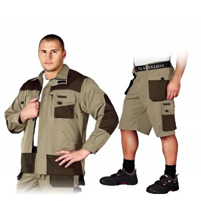 Костюм рабочий FORMEN LH-FMN-JTS BE3 с шортами, цвет бежевый с коричневым