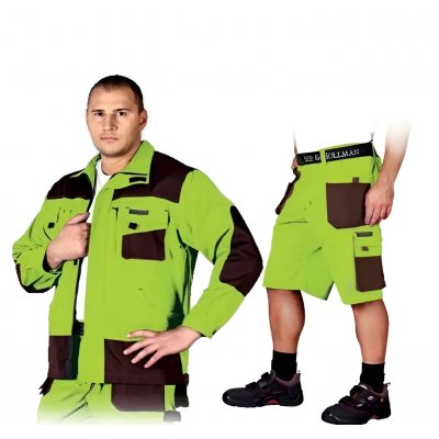 Костюм рабочий FORMEN LH-FMN-JTS LBR с шортами, цвет салатовый с коричневым
