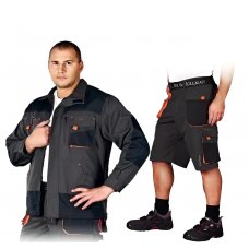 Костюм рабочий FORMEN LH-FMN-JTS SBP с шортами, цвет темно-синий с черным/оранжевым