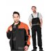 Костюм рабочий REIS PROMASTER PRO-JB BPS (куртка+полукомбинезон), цвет черный с оранжевым