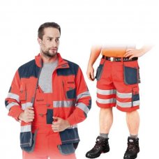 Костюм сигнальный Leber&Hollman  LH-FMNX-JTS CGS (куртка+шорты), цвет красный с темно-синим