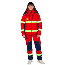 Костюм женский утепленный "АйсМед" для скорой помощи, красный с синим