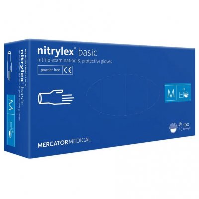 Перчатки одноразовые NITRYLEX BASIC 50 пар, нитрил