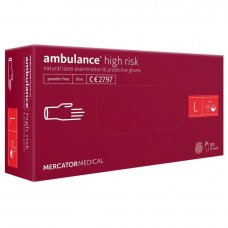 Перчатки одноразовые Ambulance 25 пар XL, цвет синий Перчатки одноразовые Ambulance 25 пар XL, цвет синий