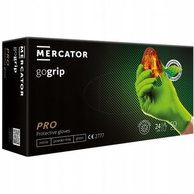 Перчатки одноразовые Merator 25 пар M, цвет зеленый