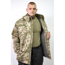 Зимний военный бушлат пиксельный