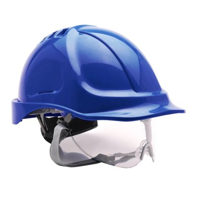 Каска с защитным щитком PORTWEST PW54, с вентиляцией